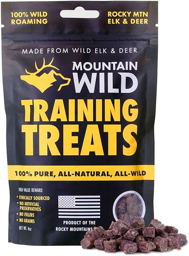 MOUNTAIN WILD Training Treats for Dogs & Puppies – Elk & Venison Protein Puppy & Dog Treat – High Value, All-Natural, No Fillers, Grain-Free, No Artificial Preservatives – 4oz, 1 Bag - Image 1
