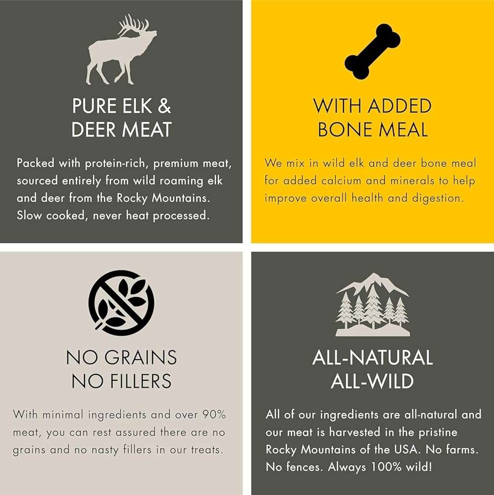 MOUNTAIN WILD Training Treats for Dogs & Puppies – Elk & Venison Protein Puppy & Dog Treat – High Value, All-Natural, No Fillers, Grain-Free, No Artificial Preservatives – 4oz, 1 Bag - Image 3