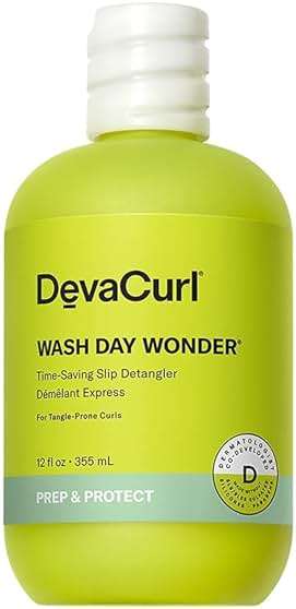 DevaCurl Wash Day Wonder Time-Saving Slip Detangler | Tangle-Release Complex | Melts Away Tangles | No Buildup Formula - Image 1