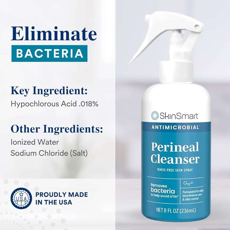 SkinSmart Antimicrobial Perineal Cleanser, Ideal for Incontinence Care and Postpartum, Removes Bacteria, 8 oz Spray - Image 5