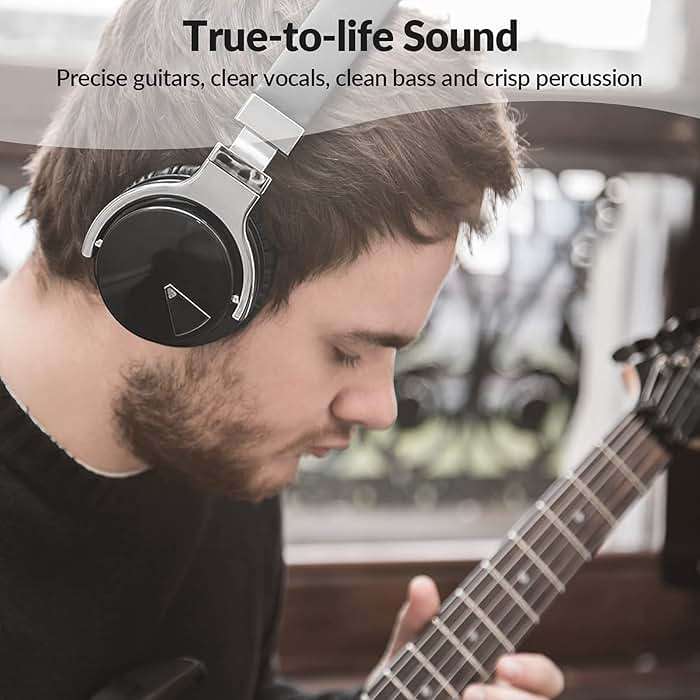 Silensys E7 Active Noise Cancelling Headphones Wireless Bluetooth Headphone with Microphone Deep Bass Over Ear, Comfortable Protein Earpads, 30 Hours Playtime for Travel/Work, Black - Image 6