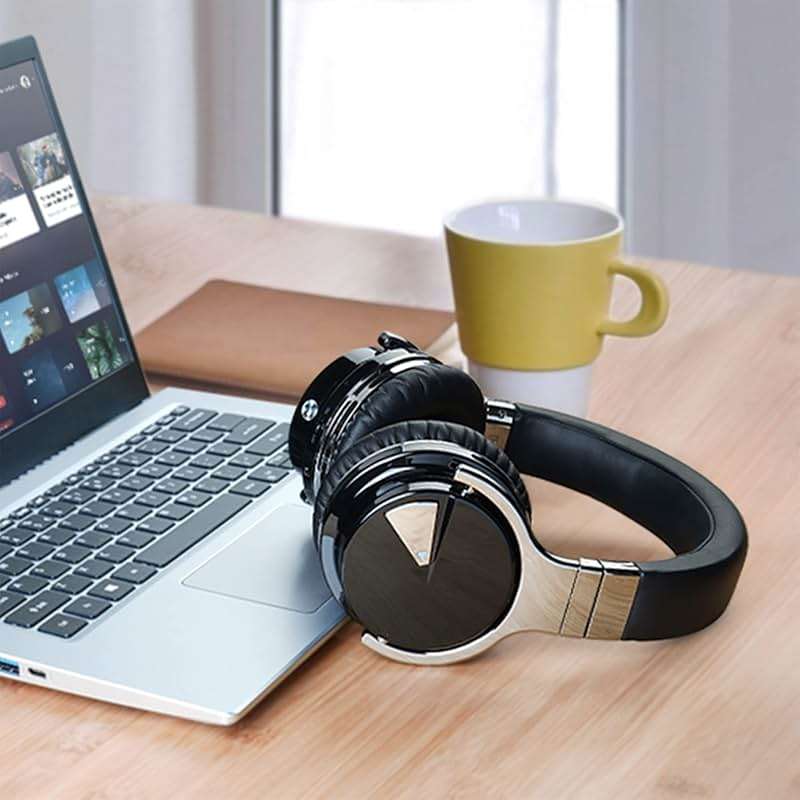 Silensys E7 Active Noise Cancelling Headphones Wireless Bluetooth Headphone with Microphone Deep Bass Over Ear, Comfortable Protein Earpads, 30 Hours Playtime for Travel/Work, Black - Image 8
