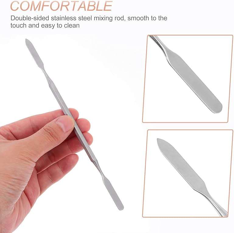 4Pcs Stainless Steel Depotting Spatula Makeup Spatula Tool Make Up Accessories for Makeup Cosmetics Mixing - Image 2