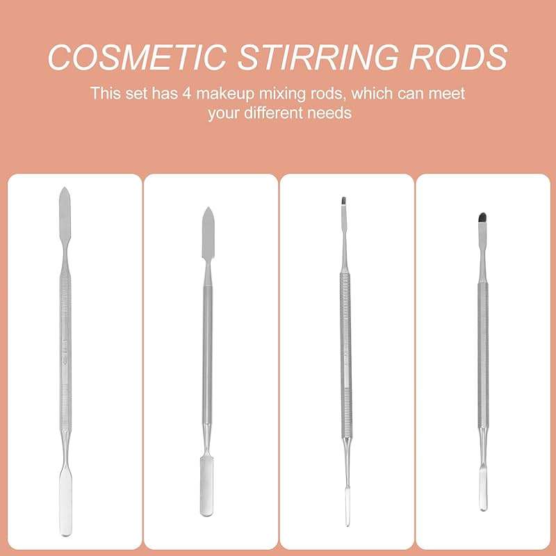 4Pcs Stainless Steel Depotting Spatula Makeup Spatula Tool Make Up Accessories for Makeup Cosmetics Mixing - Image 6