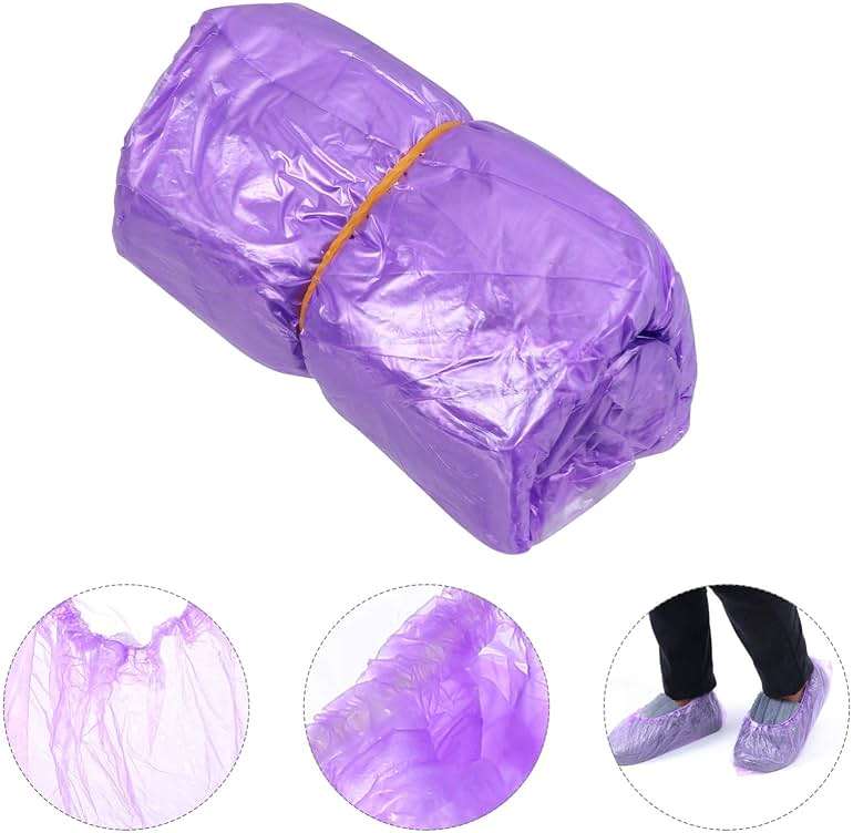 Healifty 200Pcs Shoe Covers Indoors Disposable Shoe Cover Waterproof Non- Slip Shoes Protectors Covers - Image 3