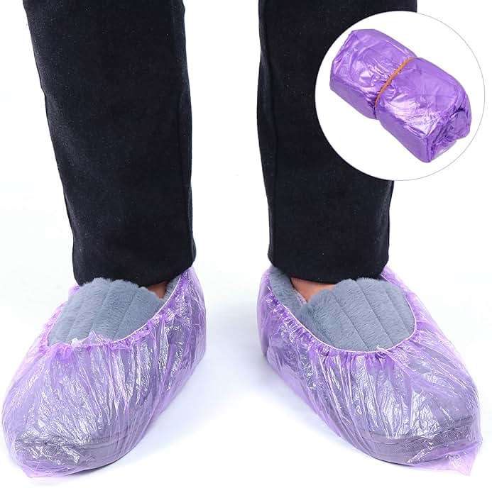 Healifty 200Pcs Shoe Covers Indoors Disposable Shoe Cover Waterproof Non- Slip Shoes Protectors Covers - Image 6