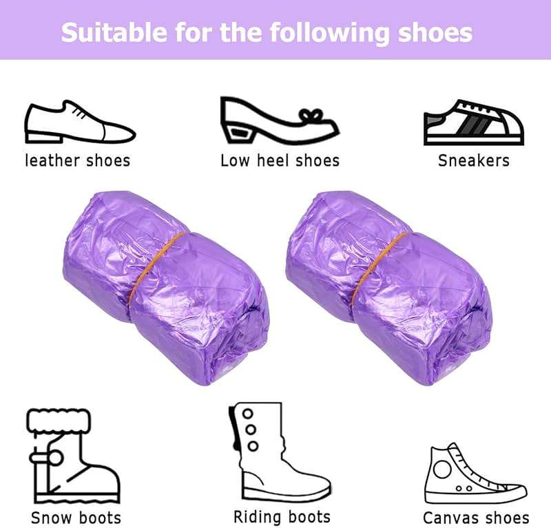 Healifty 200Pcs Shoe Covers Indoors Disposable Shoe Cover Waterproof Non- Slip Shoes Protectors Covers - Image 9