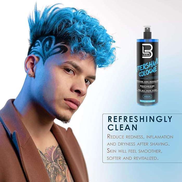 L3 Level 3 After Shave Spray Cologne - Softens Skin - Refreshes and Relieves Face and Skin - Moisturizing Formula Level Three After Shaving, Fresh Scent, 13.5 Fl Oz - Image 2