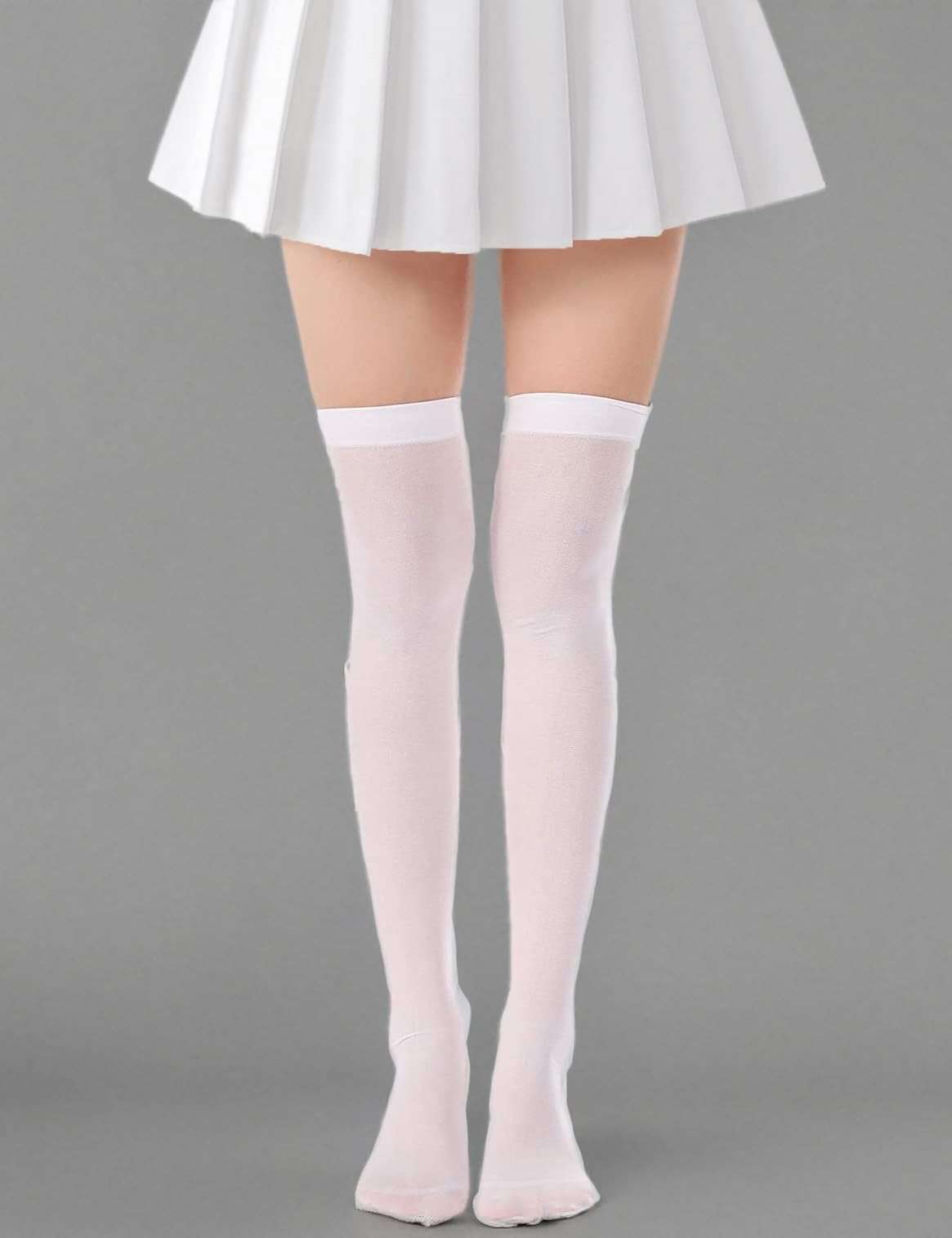 Lastclream Women Costume Thigh High Silk Stockings for Woman 80D Semi Opaque Over Knee Socks Cosplay Knee High Hosiery - Image 8