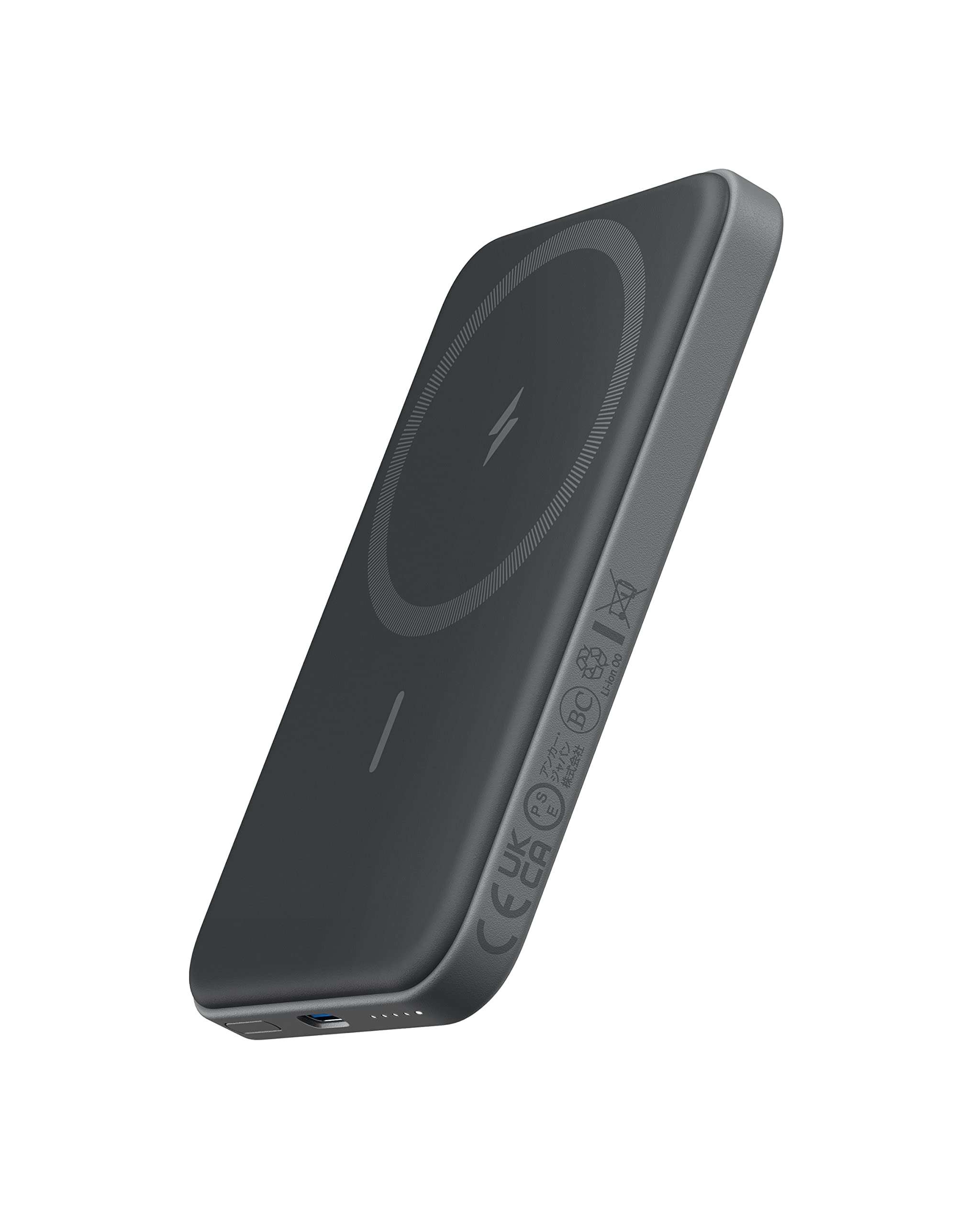 Anker 621 Magnetic Portable Charger (MagGo), 5,000mAh Wireless Power Bank with USB-C Cable, Magsafe-Compatible Battery Pack for iPhone 16/15/14/13/12 Series - Image 1