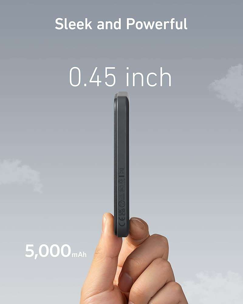 Anker 621 Magnetic Portable Charger (MagGo), 5,000mAh Wireless Power Bank with USB-C Cable, Magsafe-Compatible Battery Pack for iPhone 16/15/14/13/12 Series - Image 7