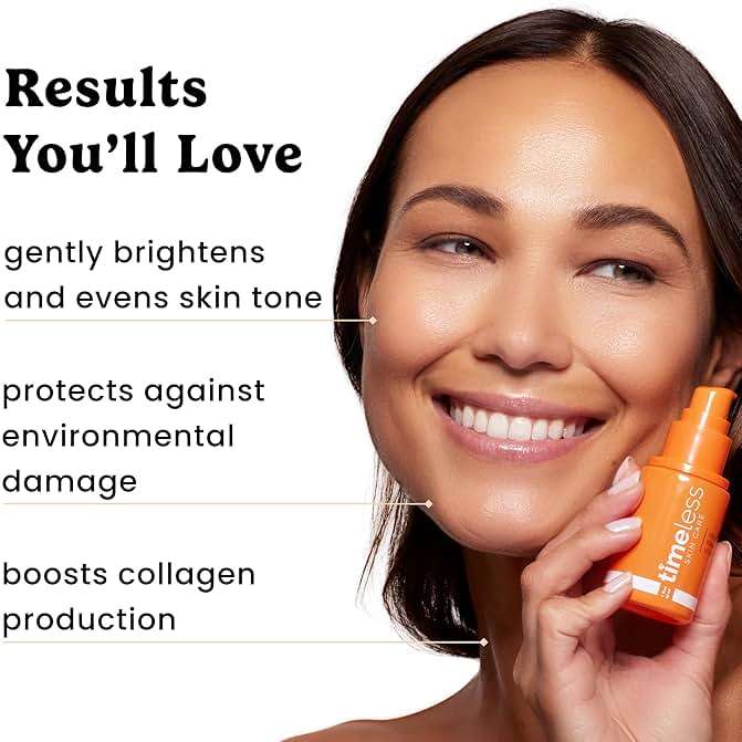 Timeless Skin Care Vitamin C Serum with Vitamin E & Ferulic Acid - Brightening Serum - for Oily & Dry Skin - Fragrance-Free - 4 oz - Image 5