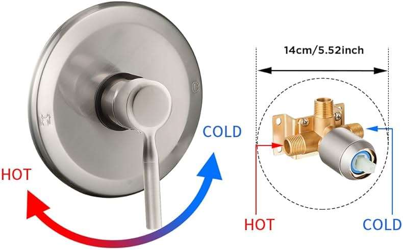 Shower Head And Faucet Set Complete With 6 Inch High Pressure Rain Shower Head Brushed Nickel Shower Fixtures With Valve Trim kit Regaderas Para bBaño Modernas - Image 5