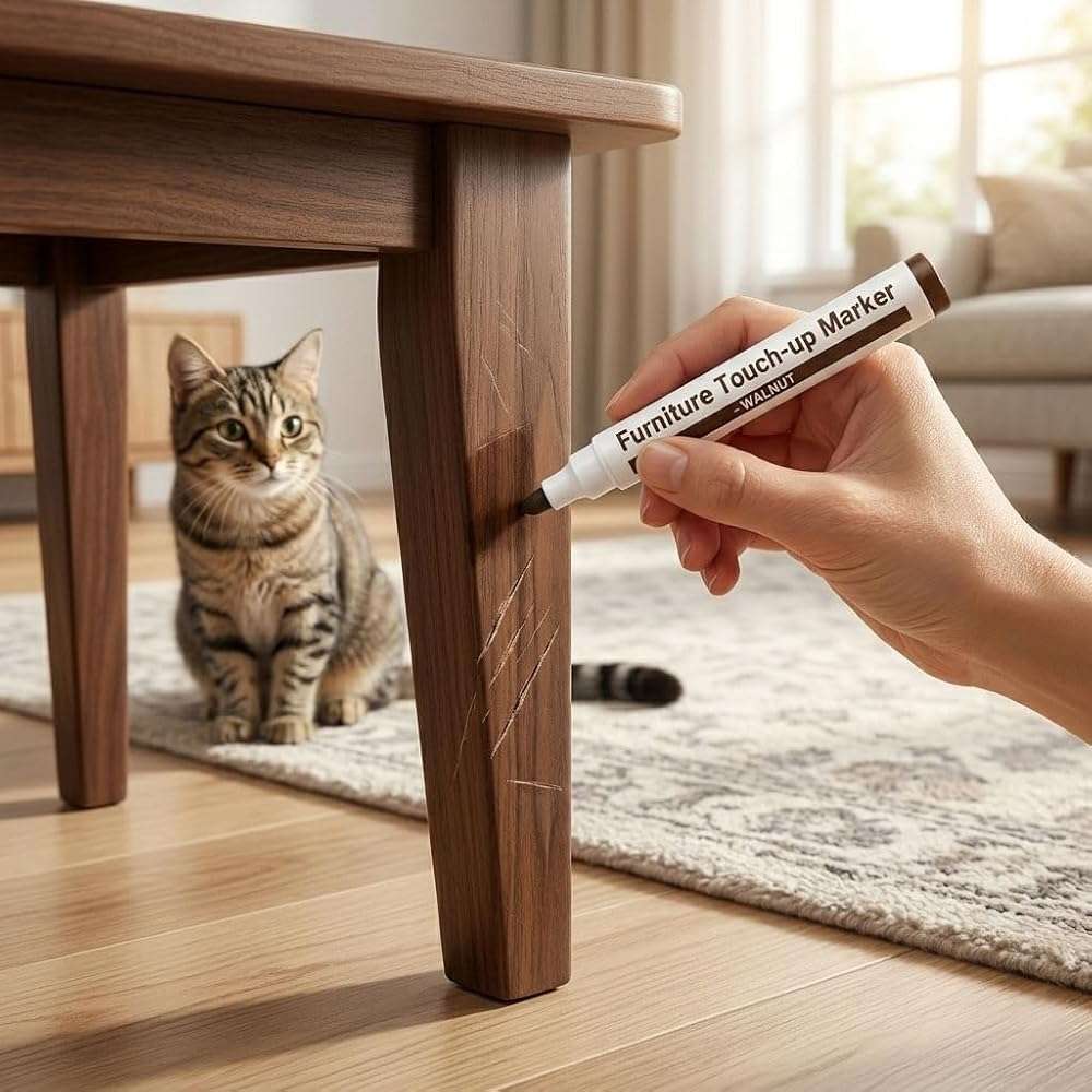 Lifreer Furniture Markers Touch Up Kit, 21 Pcs Wood Scratch Repair Kit with 10 Color Touch Up Pens, Wax Filler Sticks & Sharpener for Wood Floors, Cabinets, Tables, Desks & Bedposts - Image 2