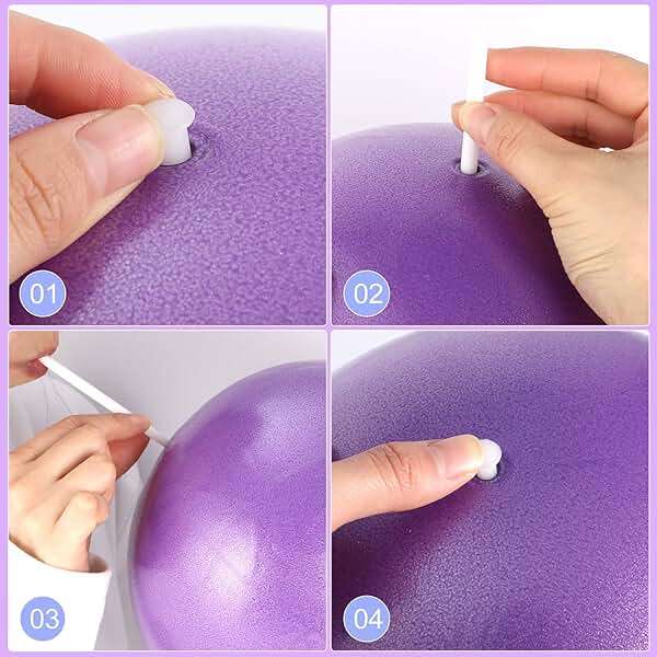 Small Pilates Ball 9 Inch Small Exercise Ball Mini Workout Yoga Balls for Gym Yoga, Core Training, Fitness, Workout, Stability, Improves Balance - Image 4