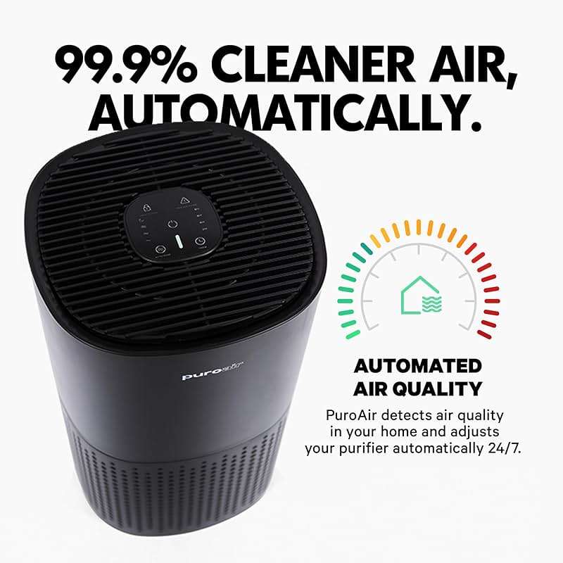 PuroAir 240 HEPA Air Purifiers for Home Pets Air Cleaner up to 1,000 Ft² - HEPA Filter + CarbonTech up to 500X Stronger - Cleans Air Fast - Auto, Sleep Modes Air Purifiers for Bedroom, Office, Dorm - Image 6