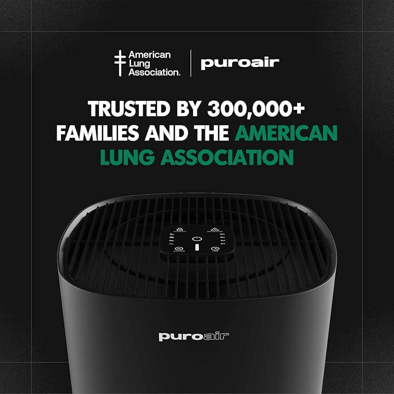 PuroAir 240 HEPA Air Purifiers for Home Pets Air Cleaner up to 1,000 Ft² - HEPA Filter + CarbonTech up to 500X Stronger - Cleans Air Fast - Auto, Sleep Modes Air Purifiers for Bedroom, Office, Dorm - Image 9