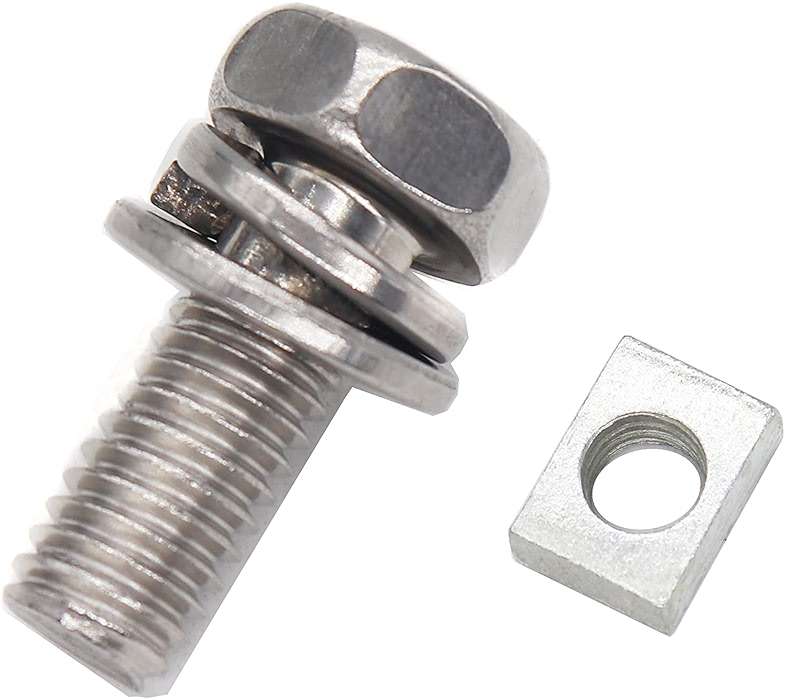 binifiMux 6-Pack Motorcycle Battery Terminal M6 x16mm Bolt Square Nut Kit, Stainless Steel 304, ATV Battery Terminal Bolts, Boat, E-Bike, Electric Forklifts - Image 2