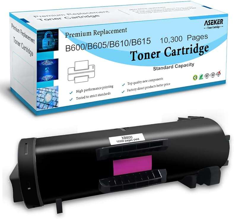 ASEKER B600 B605 B610 B615 Toner Cartridge10300 Pages Remanufactured for Xerox VersaLink B600 B605 B610 B615 Laser Printers 106R03940 Standards Capacity Black - Image 1