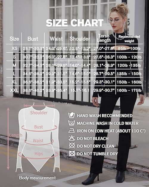 MANGOPOP Women's Mock Neck Cutout Front Bodysuit Long Sleeve Sleeveless Turtle Neck Body Suits Sexy Tops - Image 5