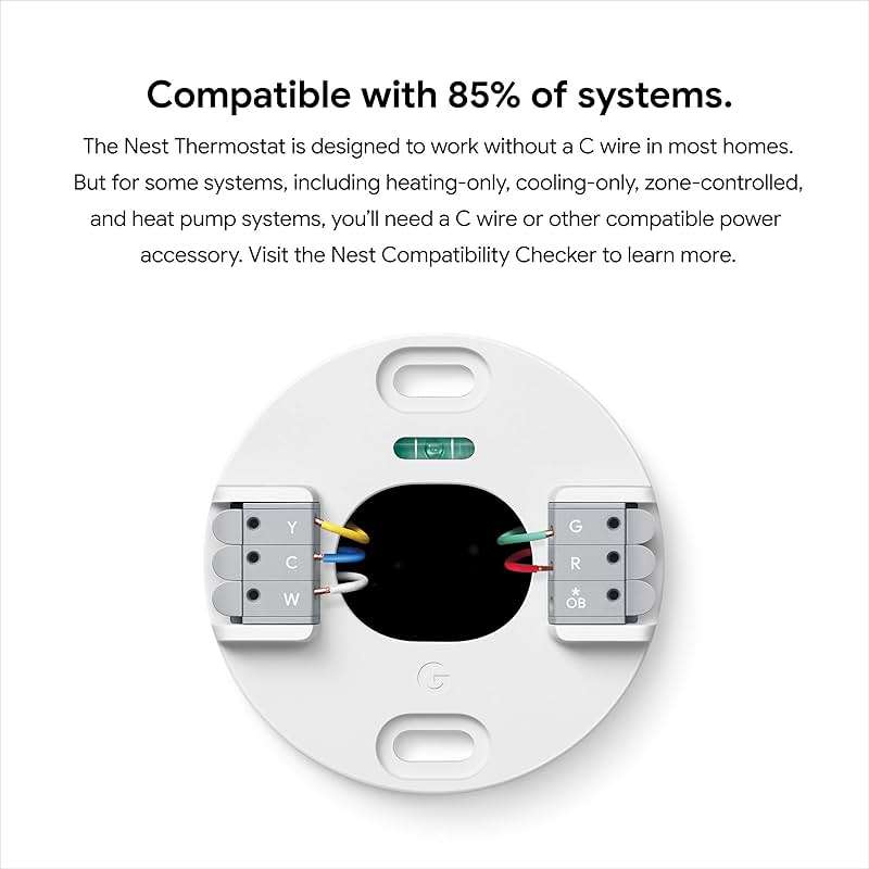 Google Nest Thermostat - Smart Thermostat for Home - Programmable Wifi Thermostat - Snow (Renewed) - Image 3