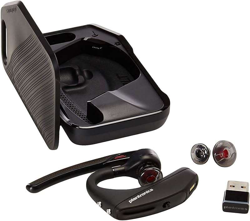 Plantronics Voyager 5200-UC Bluetooth Headset Bundle w/Bonus Wall Charger #206110-01-B | for Smartphones PC MAC Using RingCentral Software or App - Image 5