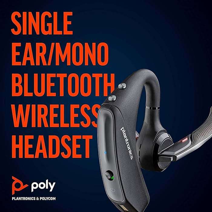 Plantronics Voyager 5200-UC Bluetooth Headset Bundle w/Bonus Wall Charger #206110-01-B | for Smartphones PC MAC Using RingCentral Software or App - Image 6