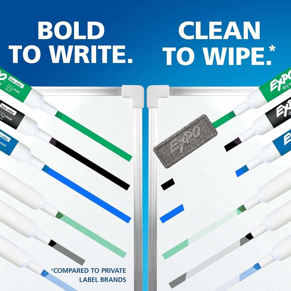 EXPO Dry Erase Markers, Low Odor Ink, Assorted Colors, Fine Tip, 21 Count - Whiteboard, Essential Supplies for Office, School, Classroom, Teachers - Image 7