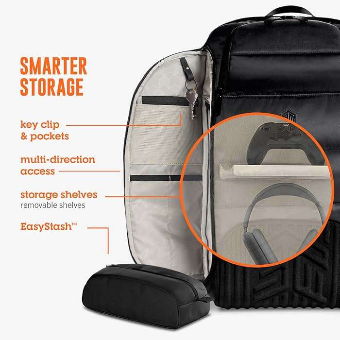 STM Dux 30L Backpack - Rugged, Comfortable, Innovative, Versatile, Stylish, 360 Degree Protective Backpack for Men & Women, Fits up to a 17" Laptop Plus a Tablet Sleeve - Blue - Image 4
