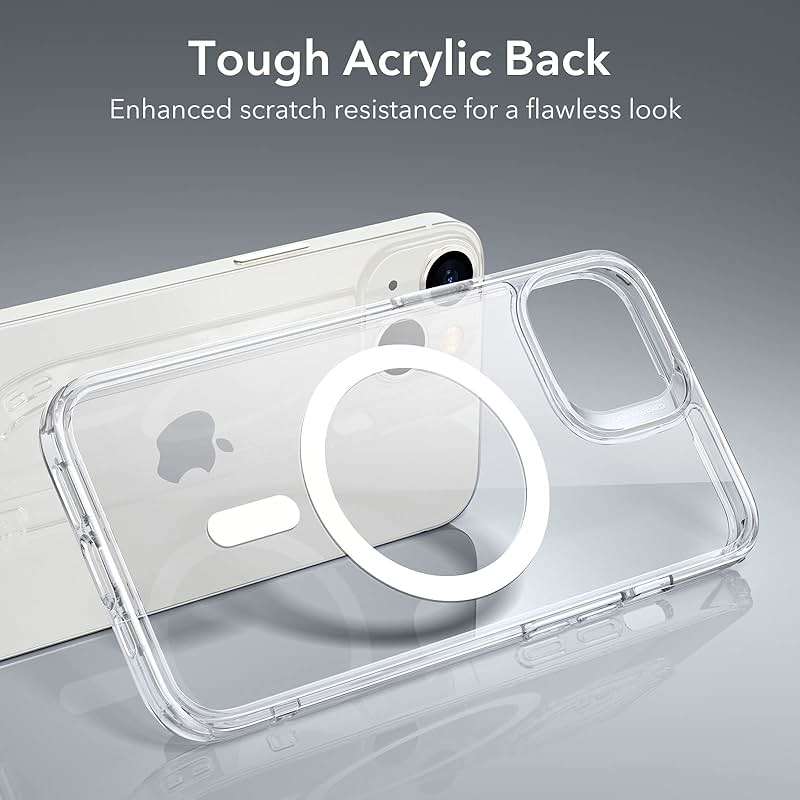ESR for iPhone 14/iPhone 13 Case, Compatible with MagSafe, Shockproof Military-Grade Protection, Scratch-Resistant Back, Magnetic Phone Case for iPhone 14/iPhone 13, Classic Hybrid Case, Clear - Image 6
