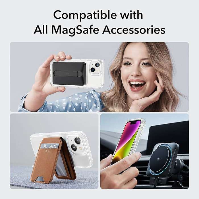 ESR for iPhone 14/iPhone 13 Case, Compatible with MagSafe, Shockproof Military-Grade Protection, Scratch-Resistant Back, Magnetic Phone Case for iPhone 14/iPhone 13, Classic Hybrid Case, Clear - Image 8