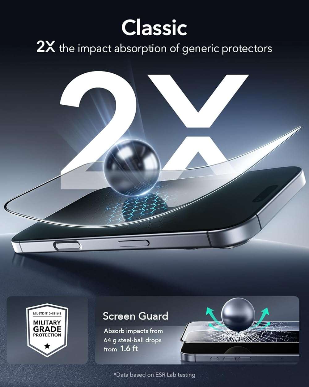 ESR 3 Pack for iPhone 17e/iPhone 16e/iPhone 14/iPhone 13/13 Pro Screen Protector, [9H Hardness] [Military Grade Shatterproof] Full Coverage Tempered Glass Film with Easy Installation Tool, HD Clear, Scratch Resistant - Image 4