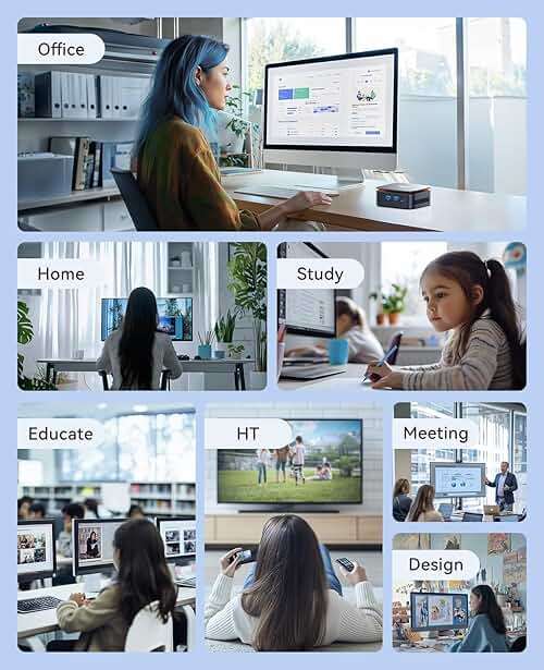 KAMRUI Pinova P1 Mini PC Computer, AMD Ryzen 4300U (Beats i3-10110U/3500U), 16GB RAM 256GB SSD, Mini Desktop Computer Support Triple 4K, USB-C, WiFi, Bluetooth, Ethernet for Business, Education, Home - Image 9