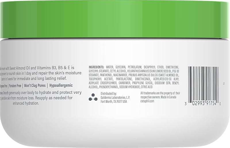 Cetaphil Face & Body Moisturizer, Hydrating Moisturizing Cream for Dry to Very Dry, Sensitive Skin, NEW 8.8 oz, Fragrance Free, Non-Comedogenic, Non-Greasy (Packaging May Vary) - Image 9
