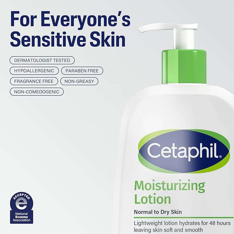 Cetaphil Face & Body Moisturizer, Hydrating Moisturizing Lotion for All Skin Types, Suitable for Sensitive Skin, NEW 20 oz, Fragrance Free, Hypoallergenic, Non-Comedogenic - Image 7