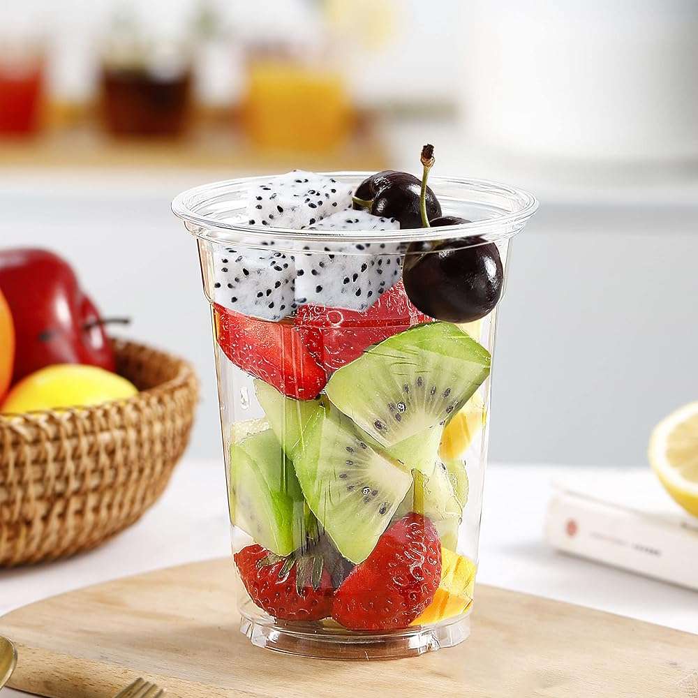 Fabulous Party 300 Pack Crystal Clear 16 Oz Plastic Cups Disposable Cups, PET Clear Cups for Party, Smoothie Disposable Drinkware for Wedding, Cold Drink Cup for Sparkling Ice Coffee Bubble Tea - Image 2