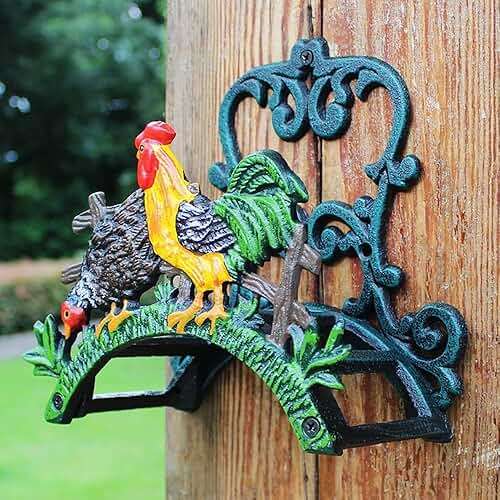 Cast Iron Heavy Duty Wall Mount Hose Hanger, Solid Metal Sturdy Decorative Water Hose Rack/Organizer, Easy to Install and Hold Up to 50/75/100 ft - Image 2