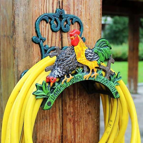 Cast Iron Heavy Duty Wall Mount Hose Hanger, Solid Metal Sturdy Decorative Water Hose Rack/Organizer, Easy to Install and Hold Up to 50/75/100 ft - Image 6