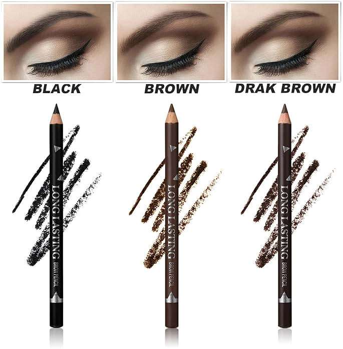 SUMEITANG 12 Pcs Dark Brown Eyebrow Pencil Eyeliner Makeup，Soft Textured，Easy to Color，Waterproof，Long Lasting Eyebrow Tint Pen for Fills in Sparse Areas and Gaps Create a Natural Eye Brow - Image 5