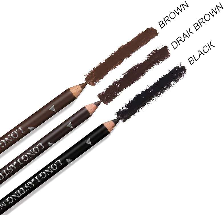SUMEITANG 12 Pcs Dark Brown Eyebrow Pencil Eyeliner Makeup，Soft Textured，Easy to Color，Waterproof，Long Lasting Eyebrow Tint Pen for Fills in Sparse Areas and Gaps Create a Natural Eye Brow - Image 7
