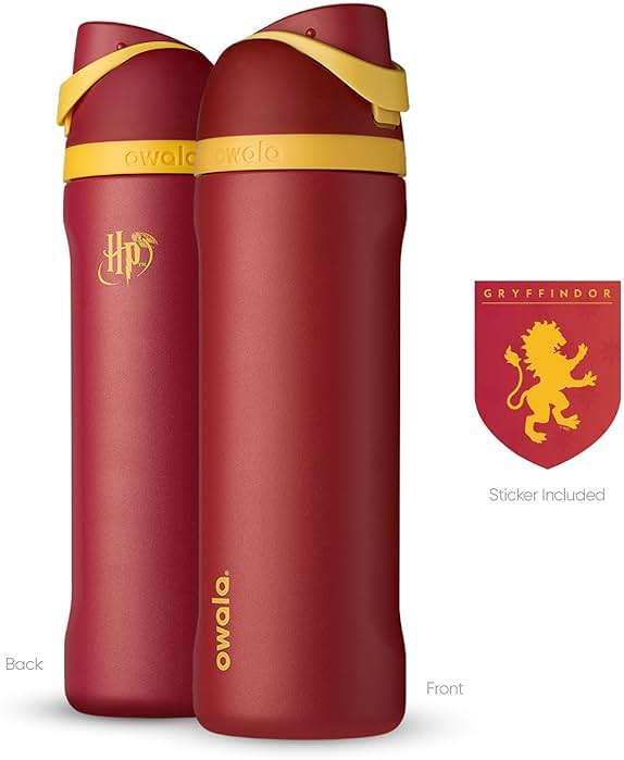Owala Harry Potter FreeSip Insulated Stainless Steel Water Bottle with Straw, BPA-Free Sports Water Bottle, Great for Travel, 24 Oz, Gryffindor - Image 6