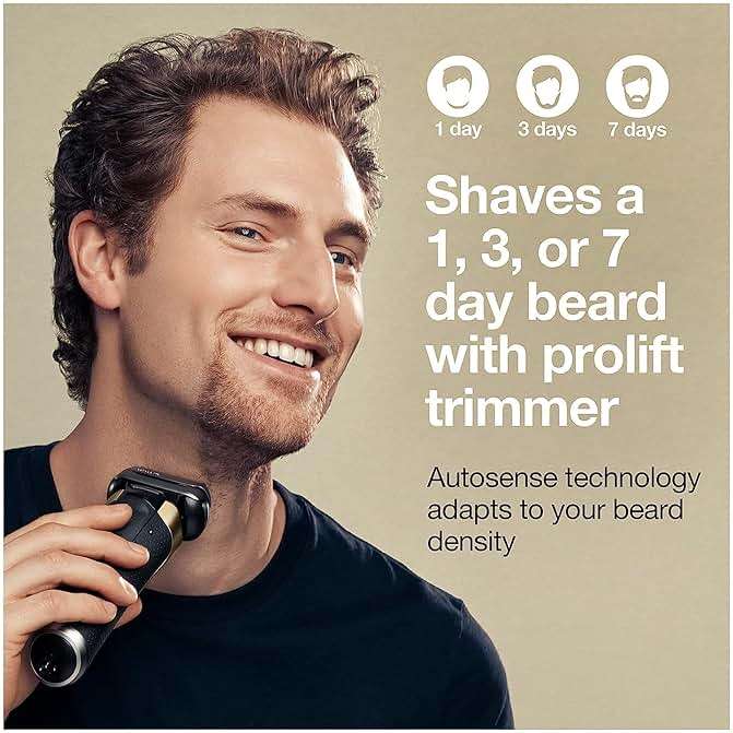 Braun Series 9 Pro 9419s Electric Shaver for Men, Wet & Dry Razor, Shaving Kit with 4+1 Head with ProLift Trimmer - Image 4