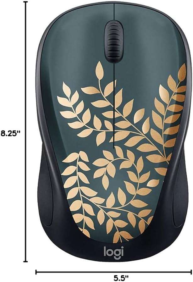 Logitech - Design Collection Limited Edition Wireless Compact Mouse with Colorful Designs - Golden Garden - Image 6
