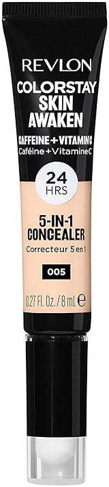 Revlon ColorStay Skin Awaken 5-in-1 Concealer, Lightweight, Creamy Longlasting Face Makeup with Caffeine & Vitamin C, For Imperfections, Dark Circles & Redness, 005 Fair, 0.27 Fl Oz - Image 1