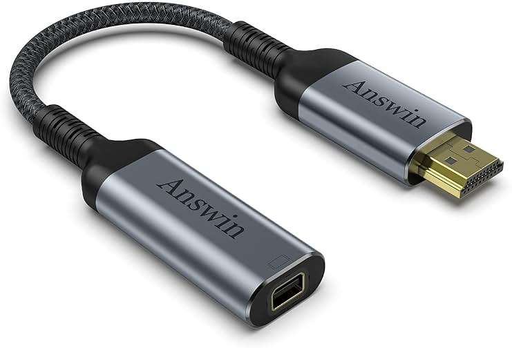 Answin HDMI to Mini DisplayPort 4K Active HDMI to Mini DisplayPort Adapter for Xbox One/360, Mac Mini, PC/Laptops to Monitor, 2K@60Hz, 1080P@120Hz - Image 1