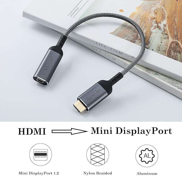 Answin HDMI to Mini DisplayPort 4K Active HDMI to Mini DisplayPort Adapter for Xbox One/360, Mac Mini, PC/Laptops to Monitor, 2K@60Hz, 1080P@120Hz - Image 7
