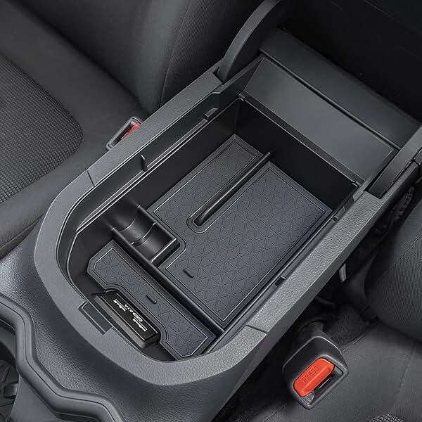 JDMCAR Center Console Tray Organizer Compatible with Toyota RAV4 Accessories 2025 2024 2023 2022 2021 2020 2019 and 2021-2025 RAV-4 Prime, Armrest Insert Container ABS Material Secondary Storage Box - Image 1