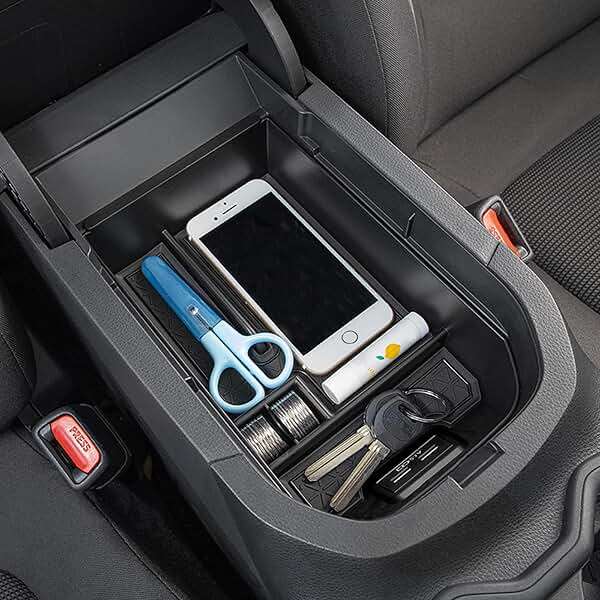 JDMCAR Center Console Tray Organizer Compatible with Toyota RAV4 Accessories 2025 2024 2023 2022 2021 2020 2019 and 2021-2025 RAV-4 Prime, Armrest Insert Container ABS Material Secondary Storage Box - Image 5