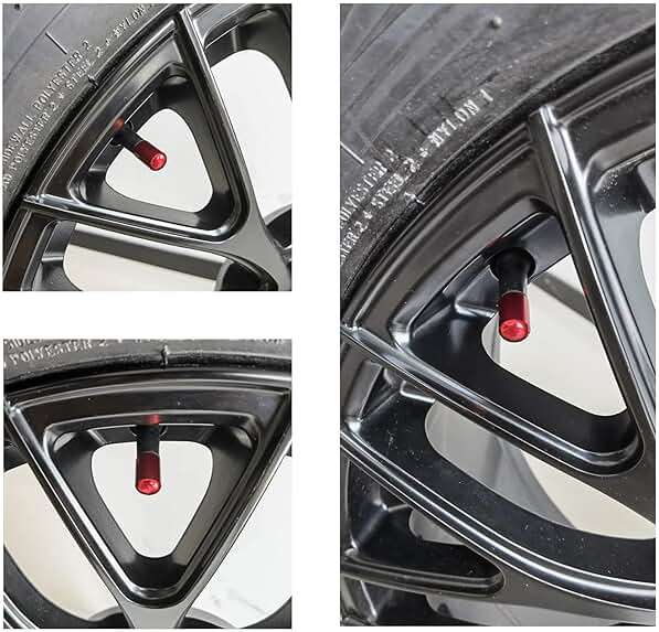 JUSTTOP 4PCS Car Tire Valve Stem Caps, Air Caps Cover, Universal for Cars, SUVs, Bike, Trucks and Motorcycles, Car Wheel & Tire Exterior Accessories-Red - Image 3