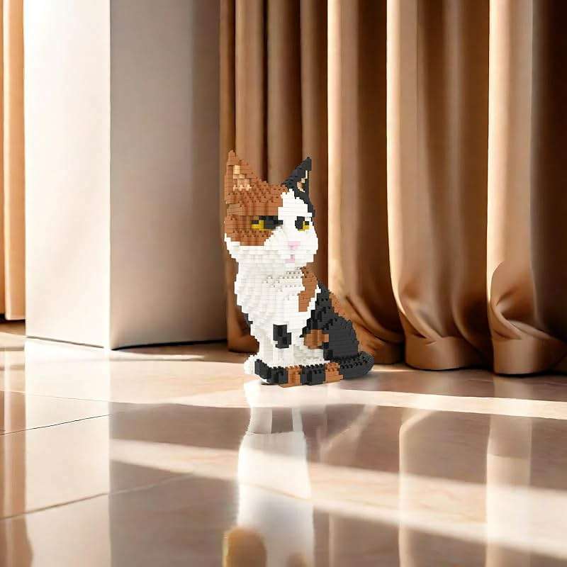 Larcele Cat Micro Building Blocks Animal Set, DIY Mini 3D Building Toy Bricks,1191pcs KLJM-05 (Cat, Model1979) - Image 6
